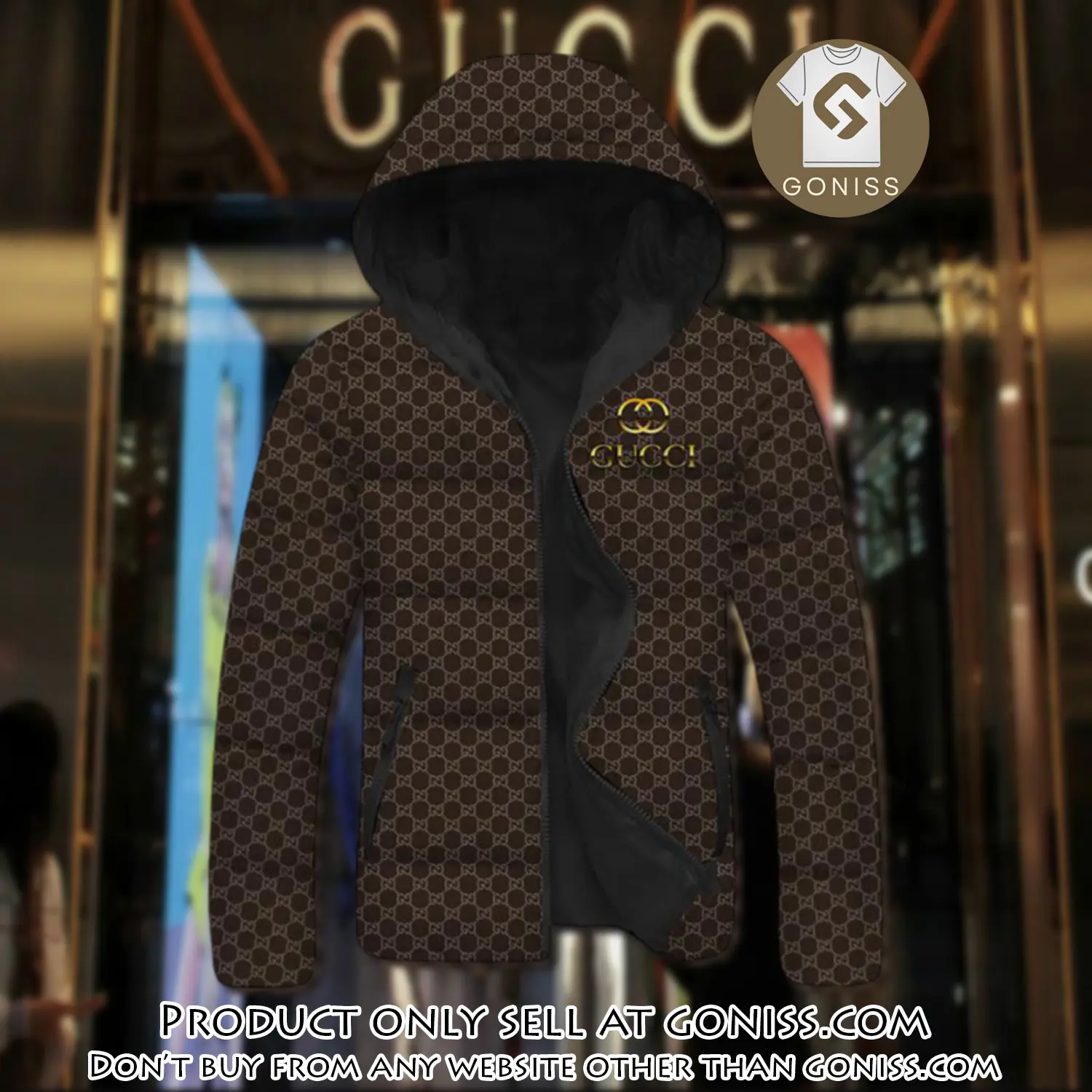 Gucci downfilled coat ultralight down jacket outdoor jacket warm outwear dfj1005 gn0814227